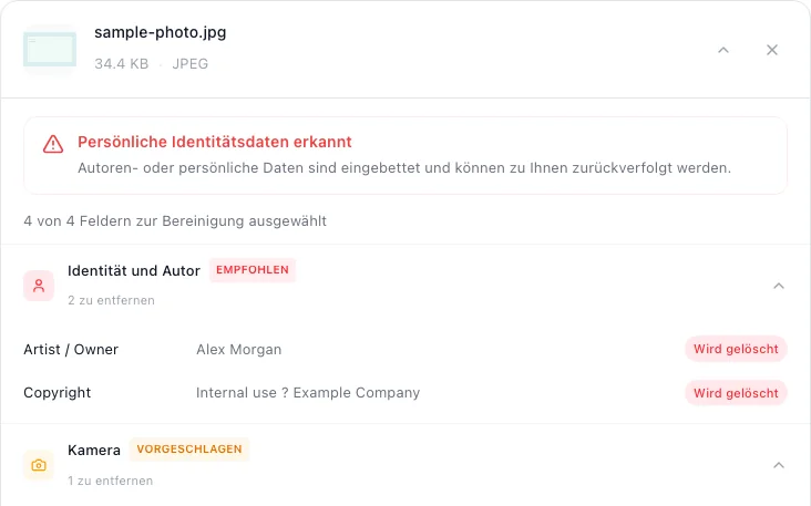 EXIF-Daten aus Fotos entfernen Anleitung für mehr Privatsphäre, Metadaten prüfen