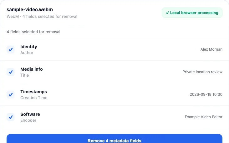How to Remove Metadata from Video Files, Review the metadata